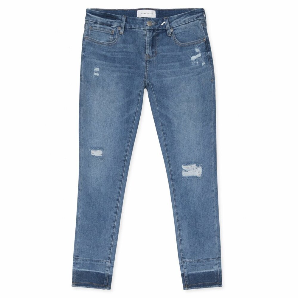NWT DEAR JOHN Joyrich Skinny Medium Wash Distressed Jeans Size 27